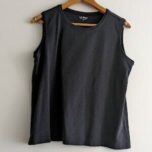 LL Bean Black Tank Top Size 1X